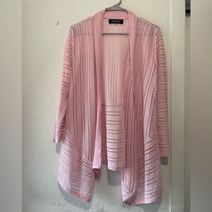 Kasper Blush Pink Striped Cardigan